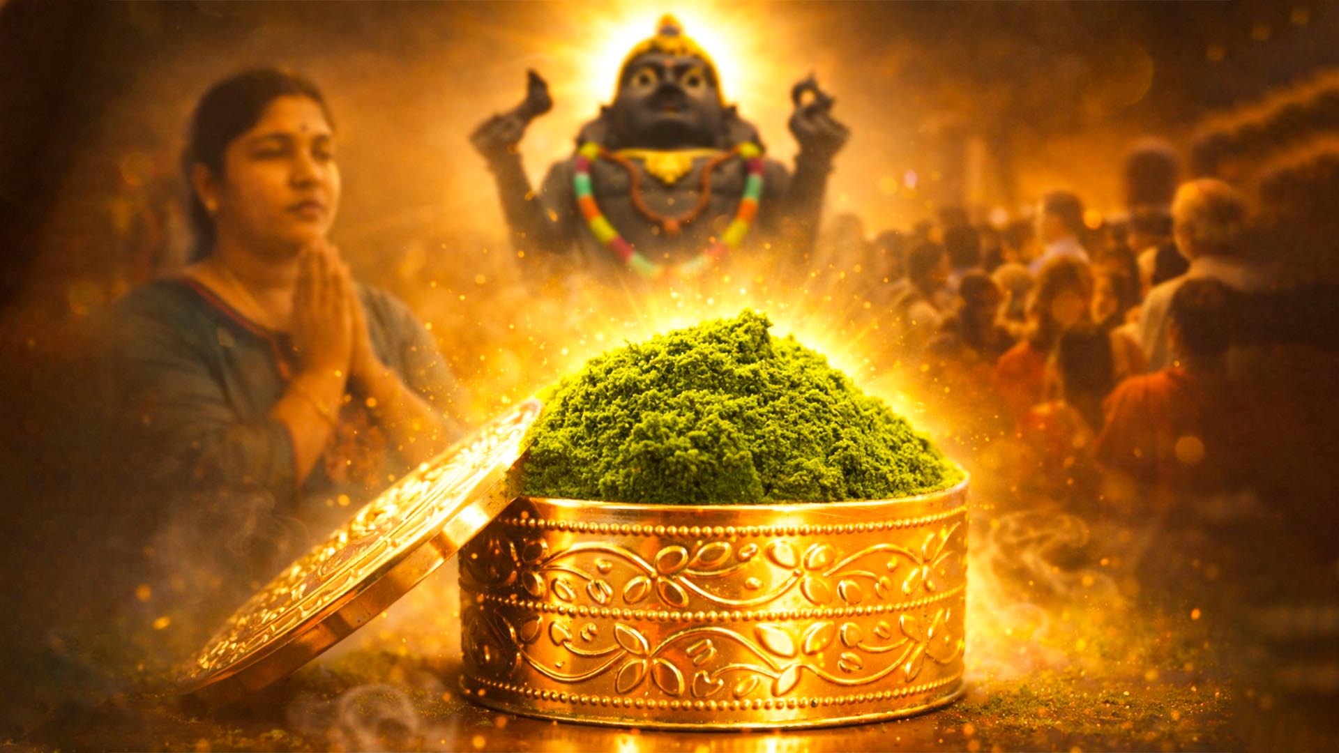 பைரவர் கோவில் பச்சை குங்குமம் பிரசாதம்