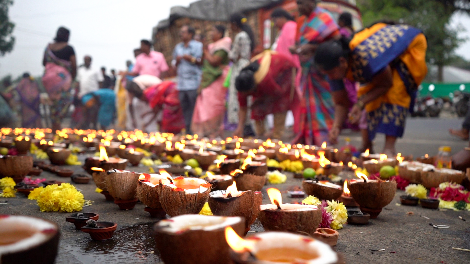 coconut lamp bhairavar pooja tamil