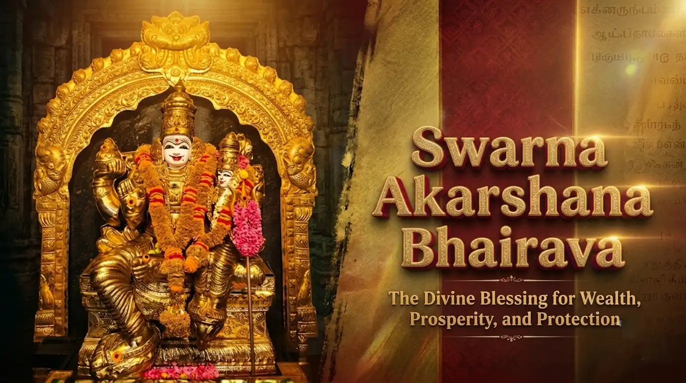 Swarna Akarshana Bhairava blessing devotees with wealth prosperity and spiritual protection