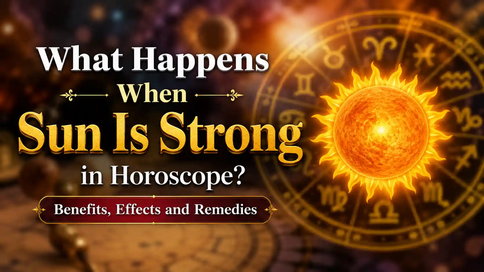 Strong Sun in horoscope benefits and Surya astrology meaning