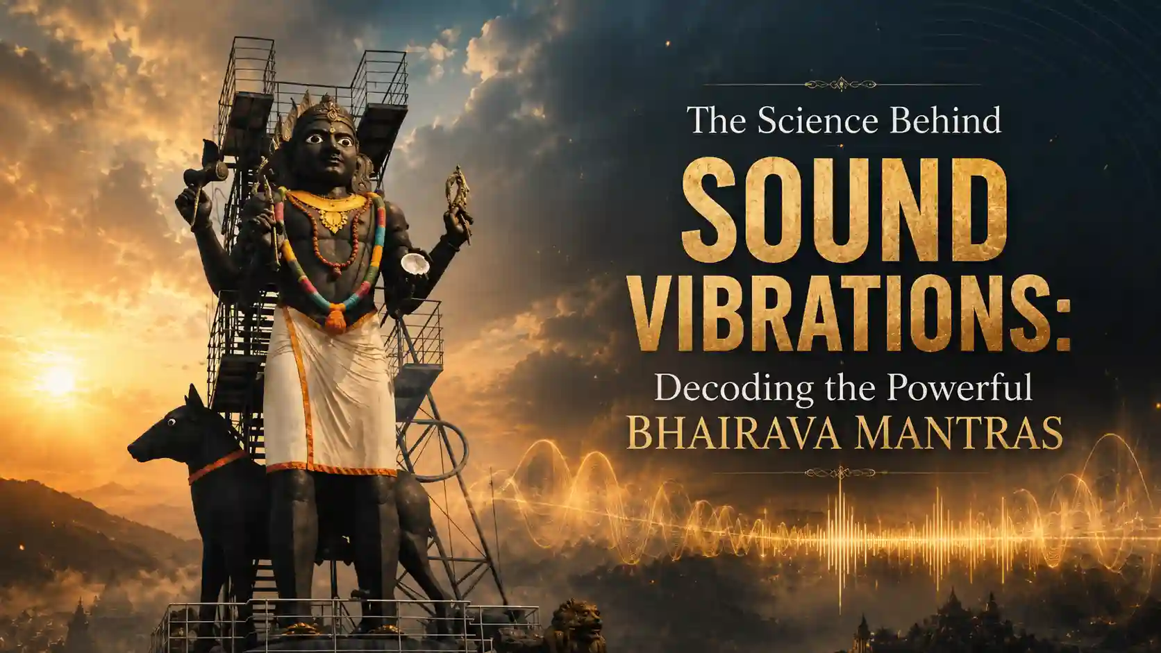Lord Kalabhairava representing the spiritual power of Bhairava Mantras and sacred sound vibrations.
