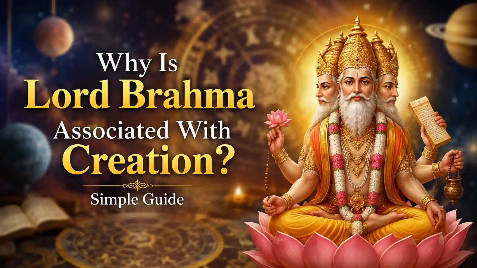 Lord Brahma representing creation in Hindu mythology