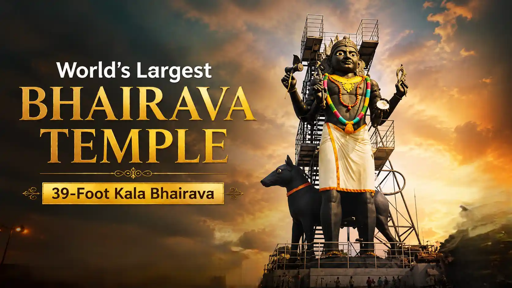 39-foot Kala Bhairava statue at World’s Largest Bhairava Temple in Erode