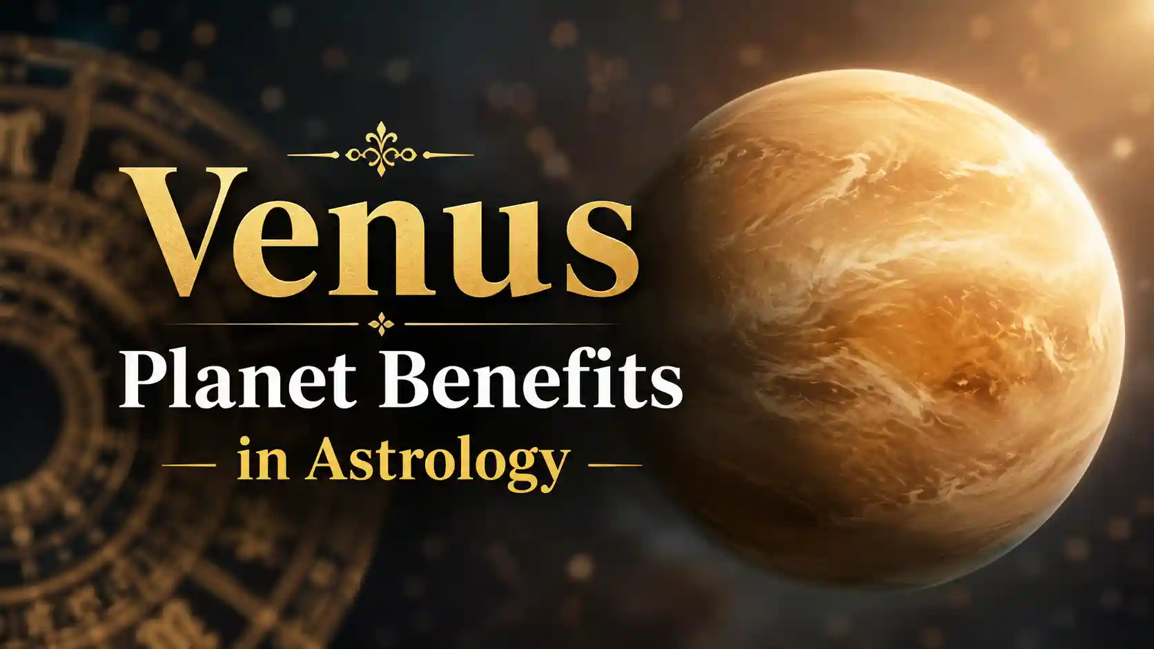 Illustration of Venus planet representing love, beauty, luxury, creativity, and prosperity in astrology.