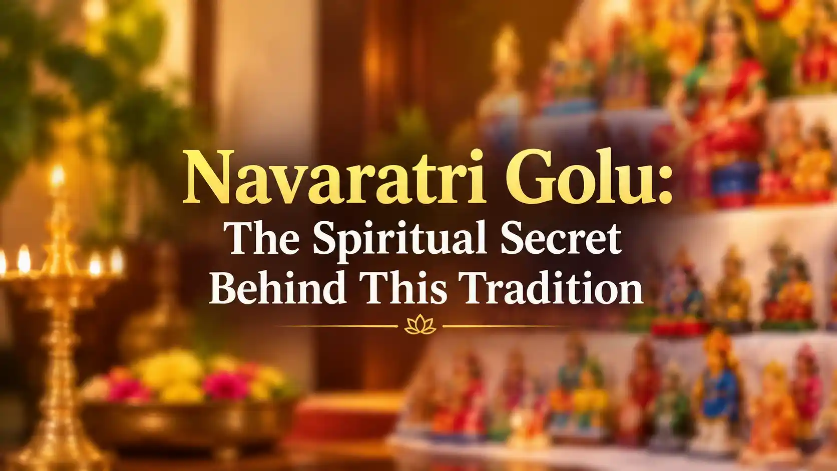Navaratri Golu dolls arranged on decorated steps during Navaratri